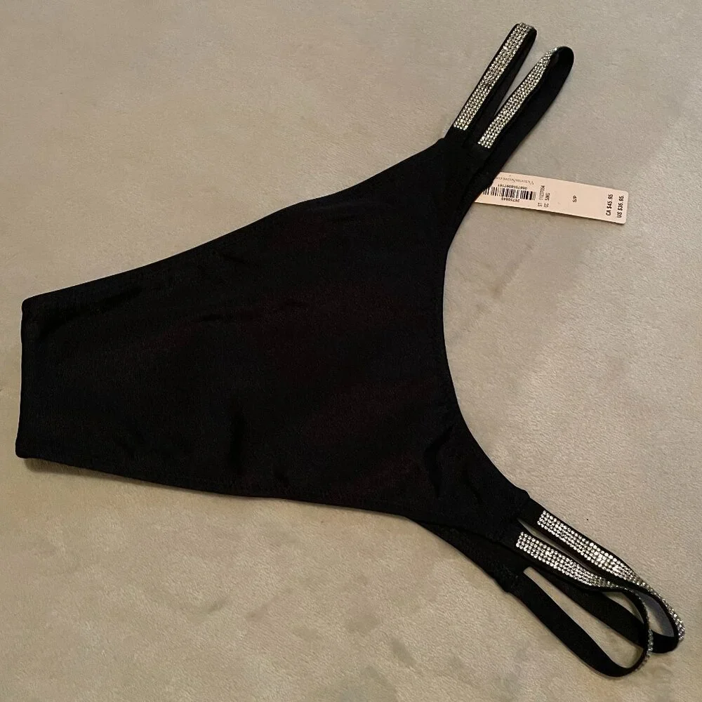 Victoria's Secret, S, Bling Strap, Black, Bikini. - Picture 5 of 6